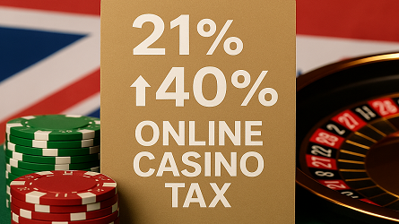 UK Online Casino Tax Rises to 40 Percent