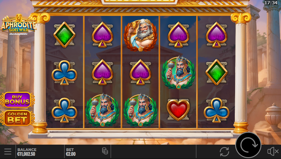 Aphrodite-Goes-Wild-RushingWilds-Slot-start