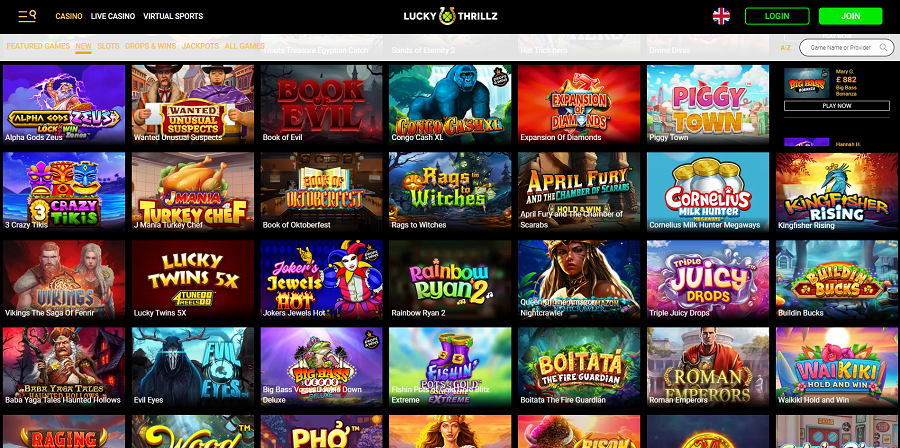 Lucky-Thrillz-Casino-Welcome-Slots